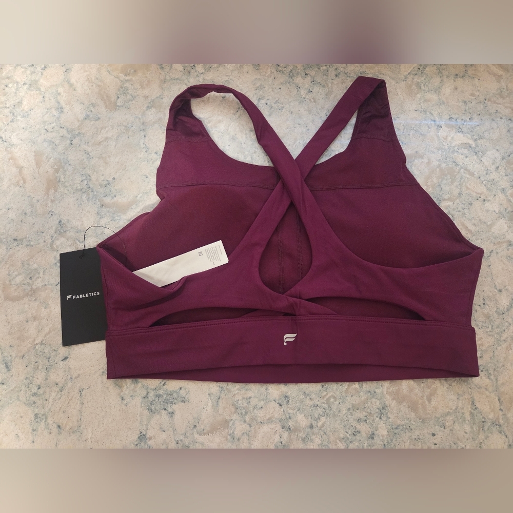 Fabletics Women's Vibrant Magenta Sports Bra - Picture 5 of 6
